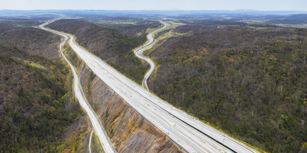 Photo of multiple highways on a mountain.